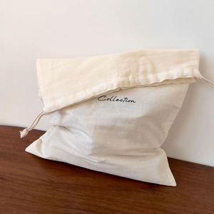 Personalized <b>Drawstring</b> Cotton Bags Eco Friendly Packaging <b>Pouch</b> With Custom Logo Printing - Product Image 3