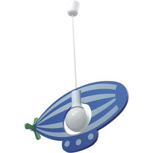 JARDIM suspension contemporaine 1xE27 bleu/blanc lumière blanche chaude 3000K CCT pour îlot de cuisine maison installation facile à suspendre - Product Image 1