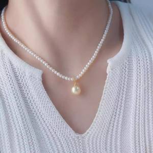 31253DIY Fashionable Multi Pearl Necklace Pendant 4-5mm <b>Beads</b> S925 <b>Silver</b> Stand Empty Accessories Jewelry Findings Components - Product Image 3