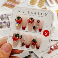 Faux Ongles Acryliques Press-On en Gel, Motifs et Tailles Aléatoires, Faits Main, Vente en Gros, Lot de 10 Pièces