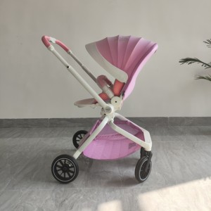 <span class=keywords><strong>Poussette</strong></span> pliable portable LianLi Olso Cheese White 2024 avec rotation à 360°, sécurité anti-chute, capacité de charge de 20 kg, transfrontalière - Product Image 3
