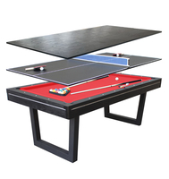 Table de billard multifonctionnelle convertible 3 en 1 de haute qualité, 6/7 pieds, table à manger