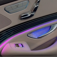 Kit Lampu Ambient Mobil 64 Warna, Lampu Interior Mobil untuk Mercedes-Benz S-Class W222 2014-2020