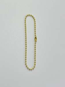 สร้อยคอโซ่ลูกปัดกลมสีทองเคลือบสแตนเลส พร้อมตัวเชื่อมและตัวล็อก สำหรับปรับความยาวได้ ใช้ทำป้ายห้อยคอสุนัขแบบ DIY - Product Image 3