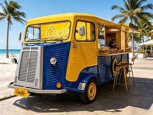 Camion de restauration entièrement électrique Citroën avec système d'alimentation au lithium intégré pour la vente de nourriture en ville à émissions zéro - Product Image 1
