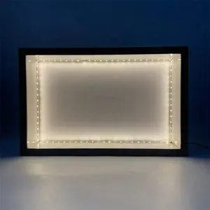 Shadow Box 25*40 cm Tiefe 9cm kostenlose Probe billig Shadow Box Foto rahmen Wand kunst Bilderrahmen mit USB Light Gürtel