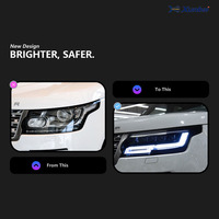 XUNBAI 即插即用 12V 25W 激光 LED 头灯 Range Rover Vogue L405 2013-2023 新款改款投影仪 DRL 直接安装升级
