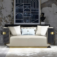 Italienische Luxushäuser individuelle Möbel minimalistische moderne Ledersofas Luxus große Einheiten Wohnzimmer mit Pull-Points