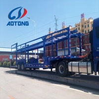 Nouveau Transporteur de Course Personnalisé 6-7 Places, Remorque Porte-Voitures Semi-Remorque pour Camionnette AOTONG en Acier
