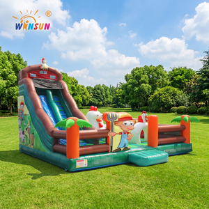 WINSUN Commercial Forest Themed <b>Inflatable</b> Play Park Trampoline Lead Free PVC Support Custom Color Logo For Kids - Product Image 1