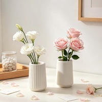 Moule en silicone DIY pour vase à rayures lisses et simples, modèle D6488 D6498, pour projets de moulage décoratifs