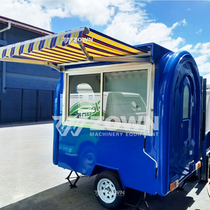 Remorque alimentaire mobile commerciale pratique avec plan de travail en acier inoxydable, chariot alimentaire pour la vente de snacks frits et de hot-dogs en extérieur - Product Image 4