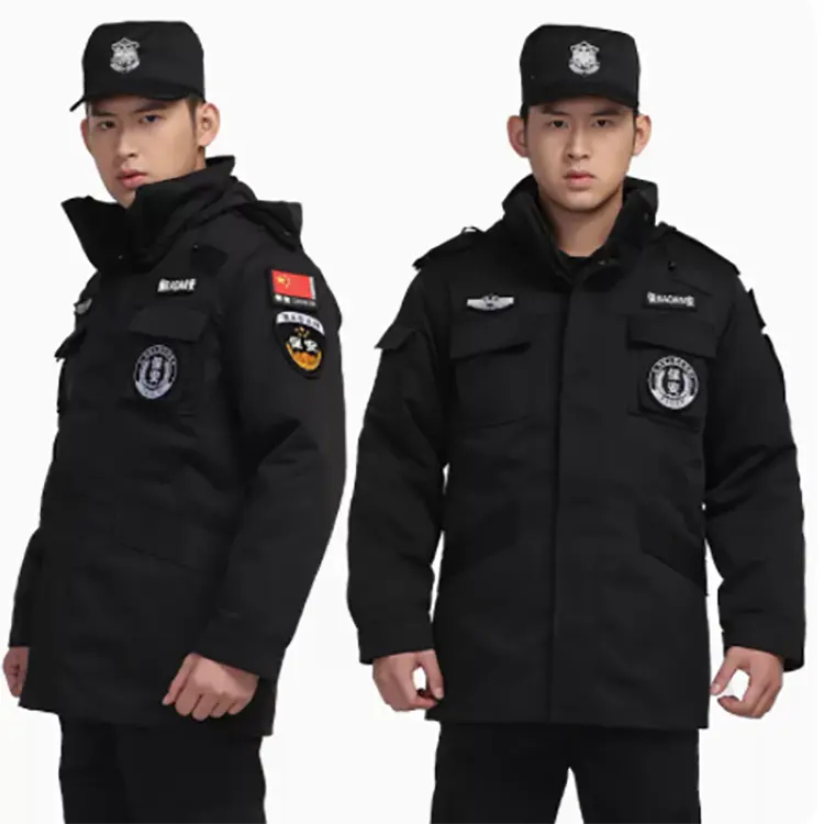 Custom Tactical Combat Jacket Guard Security Uniform Coat Men Winter Outdoor Wear Cargo Multi Pocket