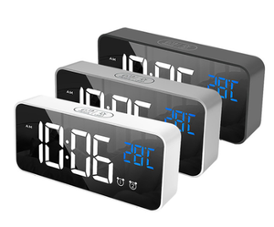 Tốt nhất bán Trắng trường hợp trang trí nội thất bảng Cube nhỏ điện tử LED HD gương kỹ thuật số Đồng hồ báo thức - Product Image 4