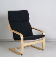 Chaise longue moderne en bois courbé, design chaise longue, respectueuse de l'environnement, en bois de bouleau naturel, meubles de salon