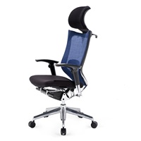 Chaise de bureau ergonomique contemporaine confortable et respirante en maille, avec verrouillage de la réclinaison du dossier réglable, pour le travail, l'hôpital, l'école
