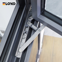Ventana Abatible de Aluminio Moderna Personalizada Eloyd, Triple Aislamiento, Vidrio Low-E, Aislamiento Térmico, Calificada por Energy Star