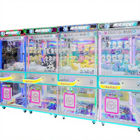 Naughty Dog Galaxy Station Machine à griffes à monnayeur pour peluches, avec éclairage LED RGB, machine d'arcade attrape-jouets, support OEM ODM