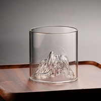 Tasses en verre à thé à l'eau à haute teneur en borosilicate 180ml 350ml tasse en verre à whisky et à bière Design durable et élégant