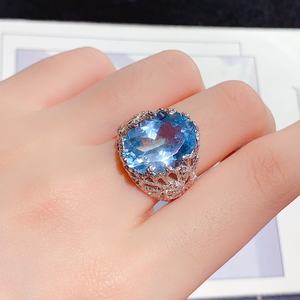 Anello da Donna in Argento 925 con Gemma di <span class=keywords><strong>Tanzanite</strong></span> Naturale, Gioiello Trendy per Uso Quotidiano e Fidanzamento - Product Image 3