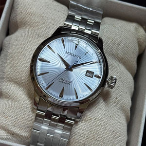 Мужские часы Seikot серии Cocktail — полностью автоматические механические мужские часы в деловом повседневном стиле с синим стальным ремешком - Product Image 2