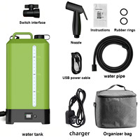 Nouvelle version améliorée, douche chauffante portable de grande capacité 20L pour l'extérieur, adaptée au camping, à la randonnée et au lavage de voiture