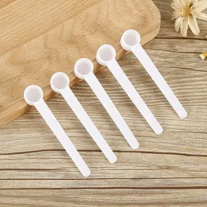 2ml 1g Disposable Flat Bottom White Transparent Plastic Measuring Spoon Factory Custom Logo