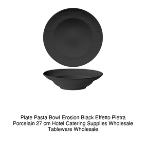 Bol à pâtes Erosion noir 27 cm, intérieur 18 cm, effet pierre, porcelaine M1934 - Product Image 2