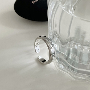 S925 Sterling Silver <b>Ring</b> With Micro Insert Diamonds Women's Minimalist Elegant <b>Open</b> Design Everyday Wear - Product Image 4