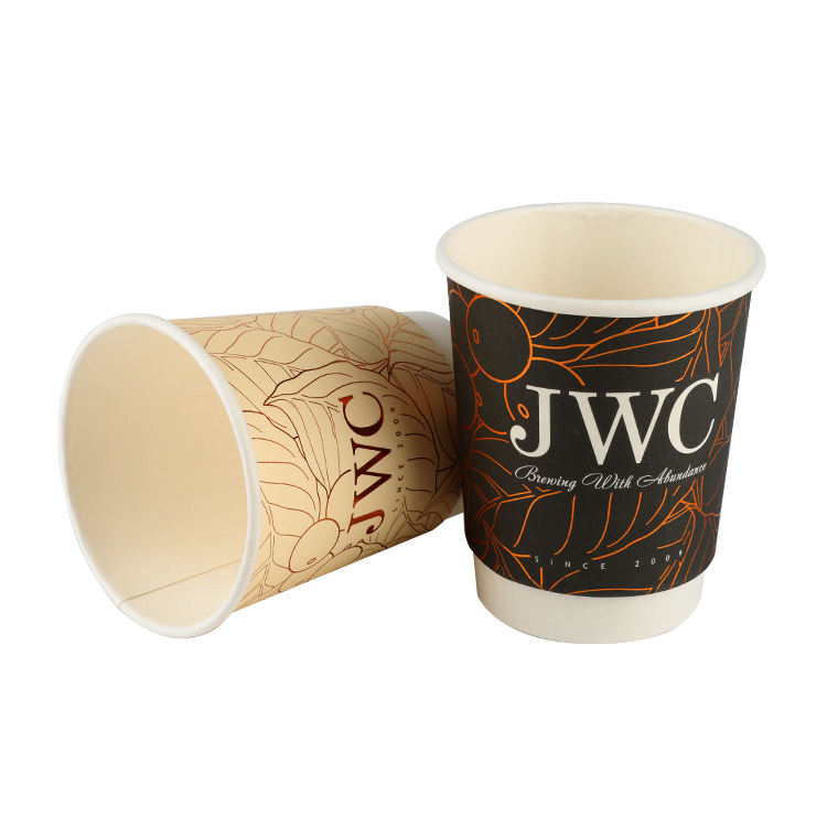 ECO Disposable custom logo 4oz 8oz 12oz paper cup hot coffee tea paper cup