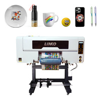 LINKO A3 UV DTF Imprimante à jet d'encre XP600 I1600 Tête d'impression Tasse en verre personnalisée Wraps Sticker UV Ink DTF Transfers Printer