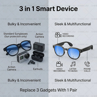 Gafas Inteligentes ChatGPT con Traductor de Video, Algoritmo Debounce, Pantalla Deportiva, Cámara, Gafas con IA para Escuchar y Diálogo con IA