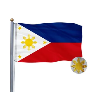 La bandera bordada 2024 3X5 FT Bandera de Filipinas