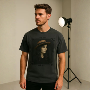 T-shirt graphique vintage en coton biologique écologique pour homme, style hip-hop, épaules tombantes, 100% coton, streetwear premium - Product Image 3