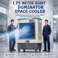 Refroidisseur d'air industriel grande capacité 200L, ventilateur mobile, climatiseur à remplissage automatique d'eau pour 230m² avec corps en alliage