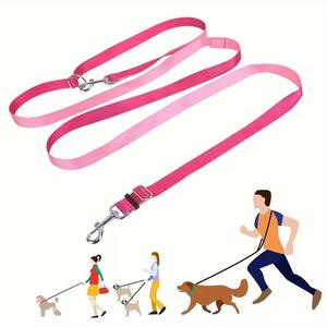 Correa para Perro de 300 cm con Anillas en D, Correas con Degradado de Color, Hebilla de Metal, Lona de Poliéster, Correa de Tracción con Doble Asa - Product Image 6