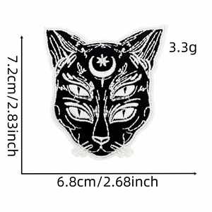 Nouvelle Broderie Thermocollante Amusante Style Noir Crâne Rose Rock pour Décoration Vêtements et Sacs à Dos - Product Image 2