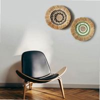 Grand Panier Mural Coloré Accessoires Panneaux de Bambou Mini Sac de Plage Macramé Rafa Article Décoration Tendance
