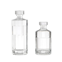 Botol Kaca Transparan Ukuran Kustom untuk Minuman Keras, Anggur, Whisky, Vodka, Tequila, Brandy dengan Tutup Gabus dan Siap Pakai untuk Reed Diffuser