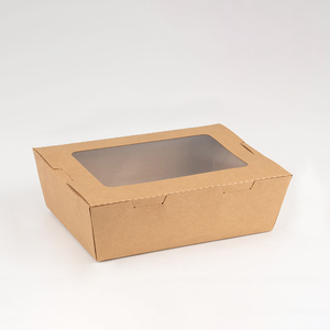 <span class=keywords><strong>2025</strong></span> Sinh Thái Dùng Một Lần Kraft Giấy Thực Phẩm <span class=keywords><strong>Container</strong></span> Để Đi Hộp Với Cửa Sổ Nắp Ăn Trưa Lớp Phủ Bao Bì Cho Phục Vụ <span class=keywords><strong>Takeaway</strong></span> Bát Món Ăn - Product Image 1