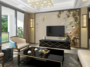 Impression 3d personnalisée Plante Feuille Oiseau Volant Floral <span class=keywords><strong>Montagne</strong></span> Chinoiserie <span class=keywords><strong>Papier</strong></span> <span class=keywords><strong>Peint</strong></span> Mural Soie Peinture Chinoise <span class=keywords><strong>Style</strong></span> <span class=keywords><strong>Papier</strong></span> <span class=keywords><strong>Peint</strong></span> Mural - Product Image 3