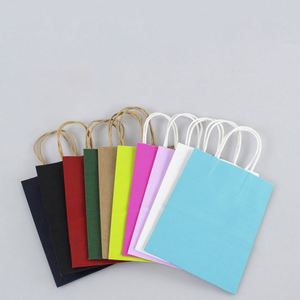 White Brown Kraft <b>Paper</b> Bags with Handles Customizable Logo Cake Bags for Supermarket Use and Gift Wrapping Bulk Take Sacks - Product Image 3