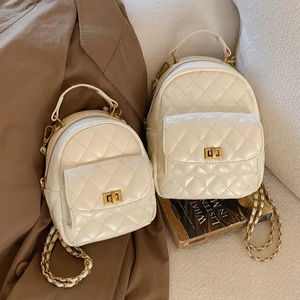 Bolso de Hombro Doble Premium en Oferta, Mini Mochila de PU con Cierre Metálico, Bolso de Hombro Pequeño para Mujer - Product Image 3