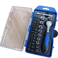 Jeu de tournevis en acier allié au chrome-vanadium, poignée à cliquet, douilles pour la réparation d'ordinateurs et de téléphones portables (étui de rangement en plastique)