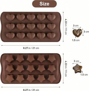 Moule en silicone en forme de cœur écologique à 15 cavités pour bonbons, gelées, glaçons, outils de pâtisserie, cadeau personnalisé pour la Saint-Valentin, un anniversaire ou un mariage - Product Image 4
