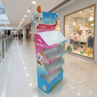 Support d'affichage en carton imperméable personnalisé, pliable, à plusieurs niveaux, pour la promotion de fruits, d'aliments, de cosmétiques et de boissons