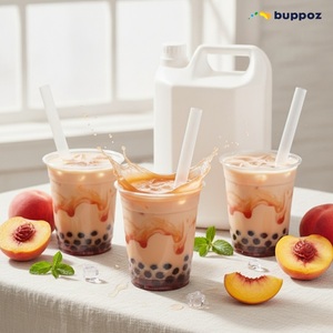 ชานมไข่มุกน้ำเชื่อมพีช ขวด 5 กก. ฮาลาล มังสวิรัติ ขายส่ง - Product Image 5