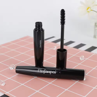 Emballage cosmétique haut de gamme en plastique scellé et personnalisable avec pinceau pour logo de marque, idéal pour mascara et maquillage