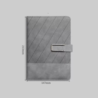 Carnets promotionnels personnalisables en sergé avec boucle en U, à couverture plate, minimalistes, écologiques, en tissu, coffret cadeau personnel en cuir