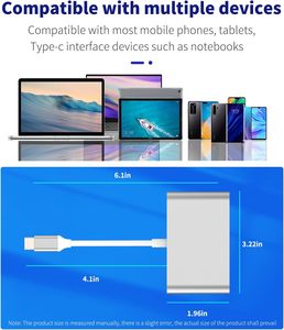 อะแดปเตอร์ USB-C USB-A/VGA 3-in-1 (ตัวแยกสัญญาณทีวี ตัวแปลงดิจิตอล AV พร้อมที่ชาร์จ) สำหรับแล็ปท็อป ทีวี-MacBook/iPhone 15/<span class=keywords><strong>iPad</strong></span> Pro ที่ใช้งานร่วมกันได้ - Product Image 2